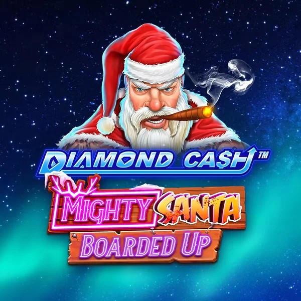 Diamond Cash Mighty Santa Boarded Up logo by Greentube Spinorhino Casino